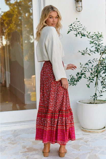 Hibiscus Print Daphne Skirt