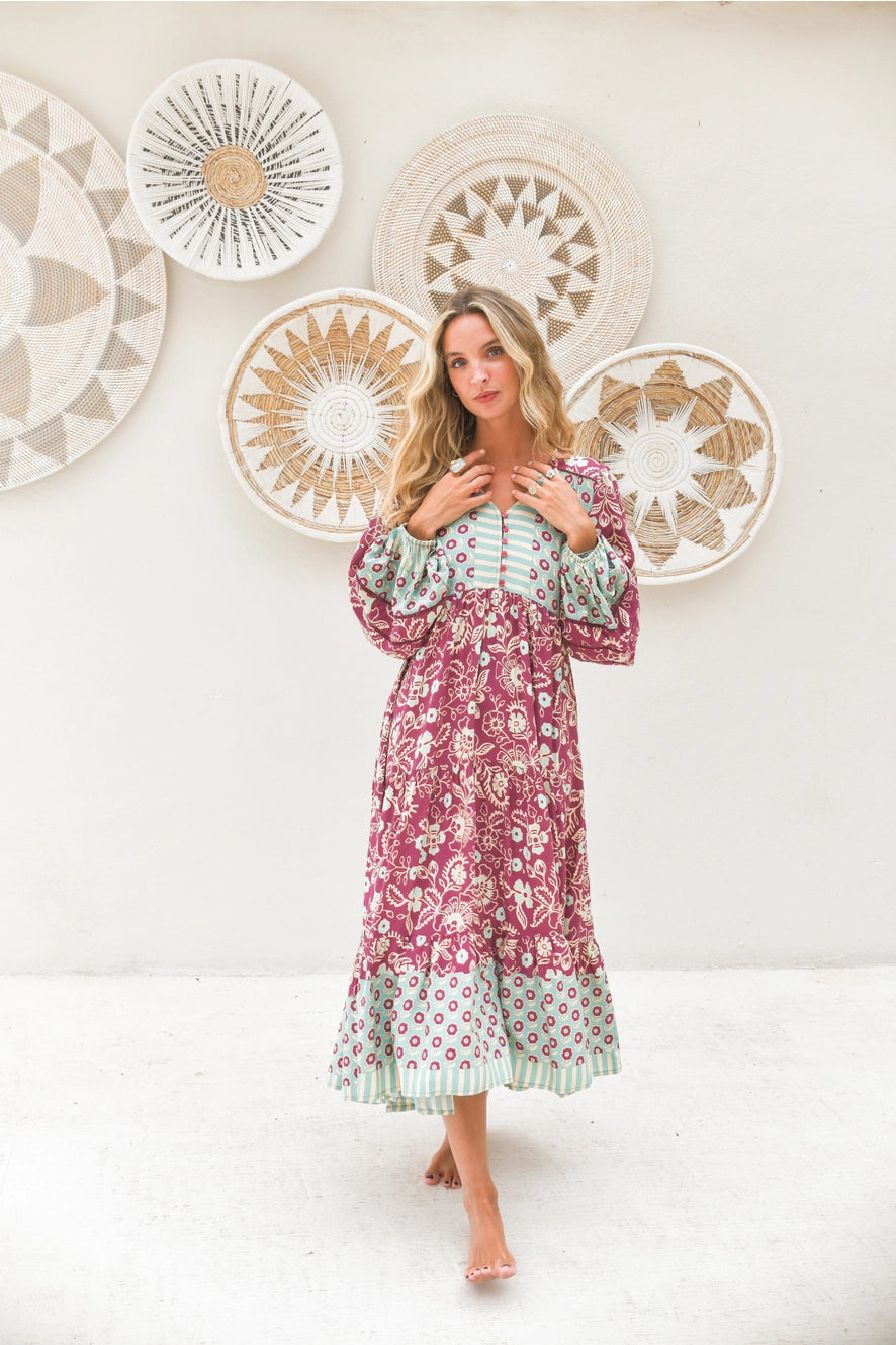 Athena Print Eve Midi Dress