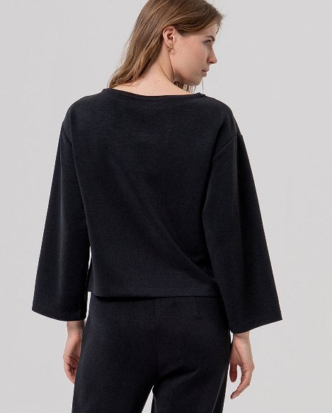 Zwart shirt modal 