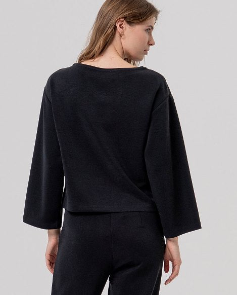 Zwart shirt modal 
