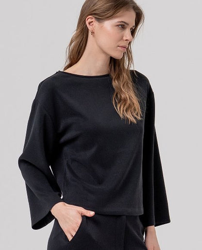 Zwart shirt modal 