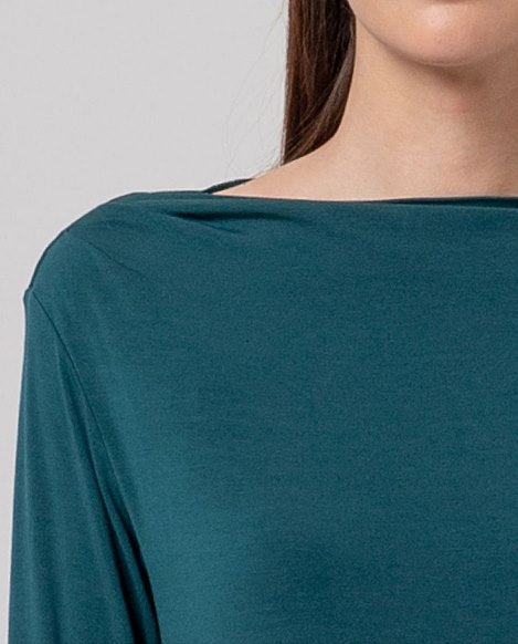 basic t shirt in bottle groen.
