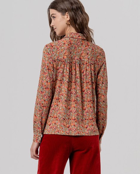 Wide style shirt - Camel