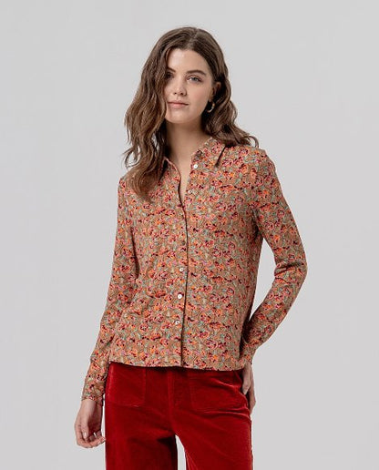 Wide style shirt - Camel