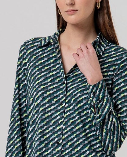 Wide style shirt - Bottle Green