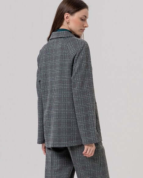 Wide american style Blazer Grey - SoMuch Fashion
