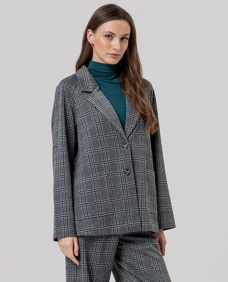 Wide american style  Blazer  Grey