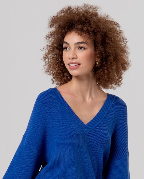 Epic neckline sweater - Cobalt Blue