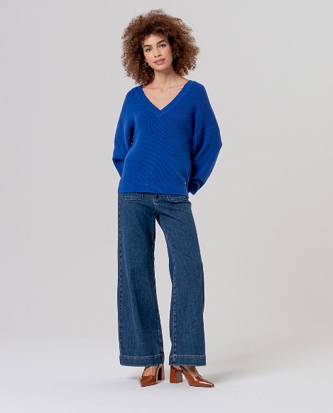 Epic neckline sweater - Cobalt Blue