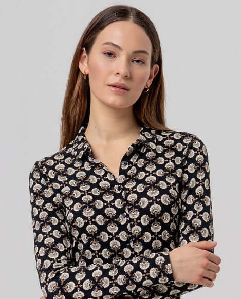 Long sleeve shirt - Black - SoMuch Fashion