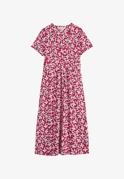 Veronica Dress-Posy Press Boat Red