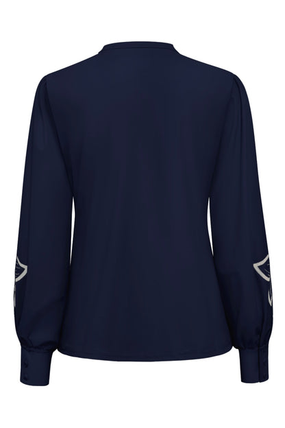 Blouse Flower Embroidery On Sleeves