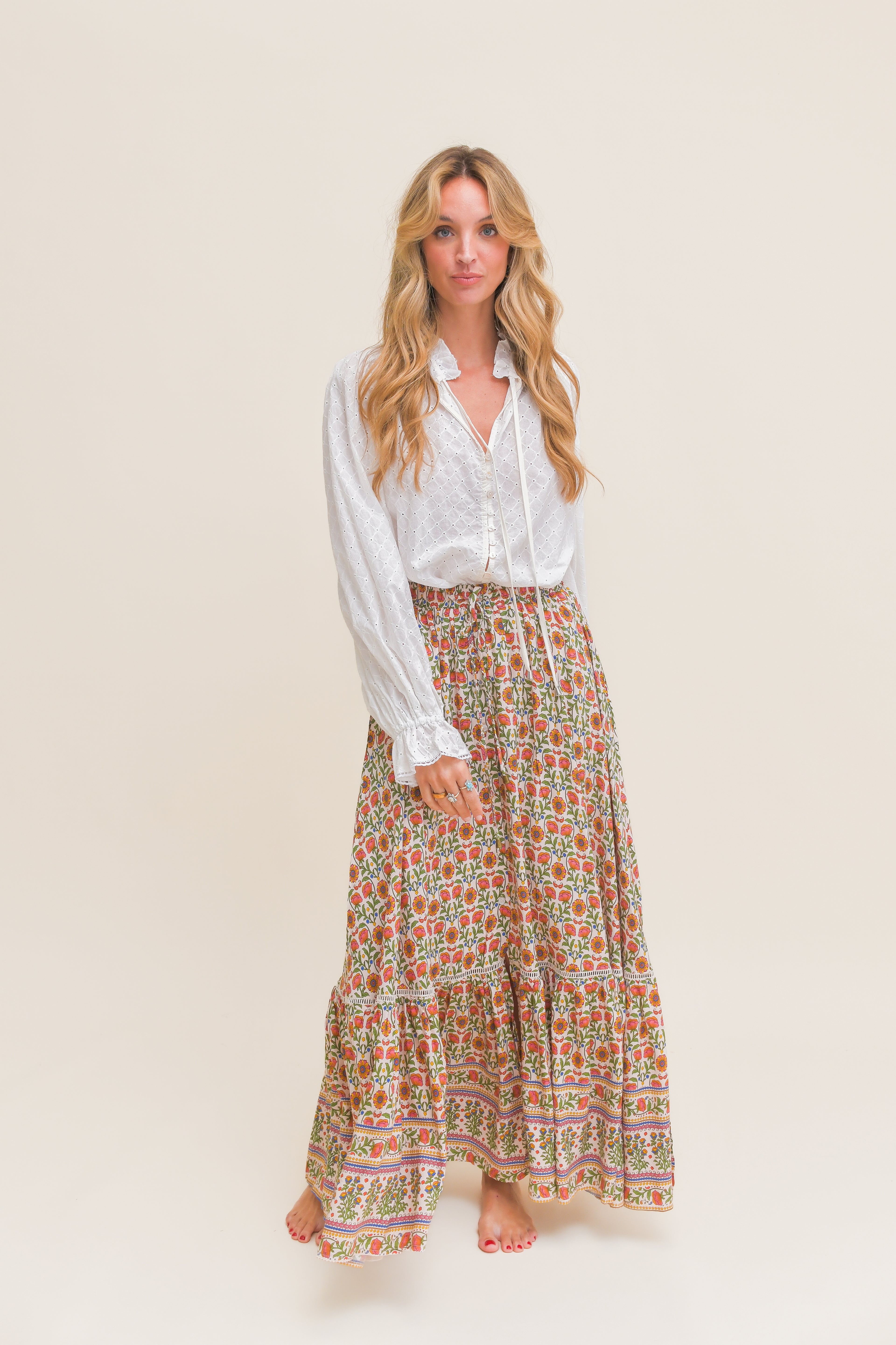 Harlowe print skirt
