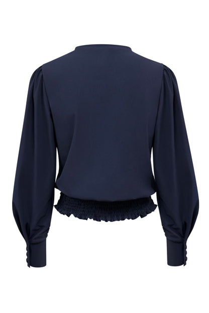 Top V Neck Smoked Elastic On The Back