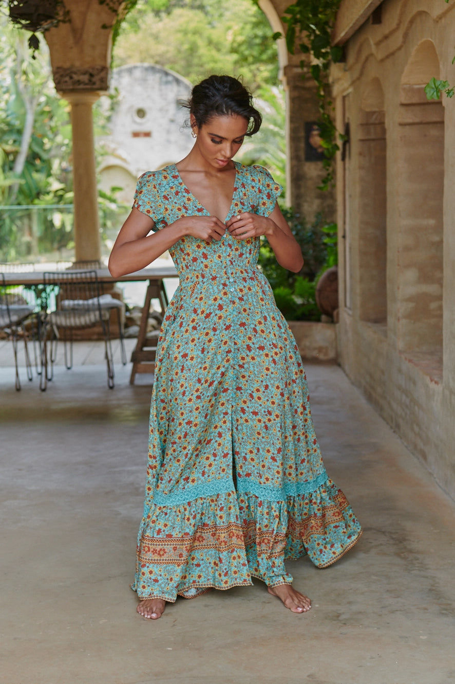 SYNERGY PRINT CARMEN MAXI DRESS