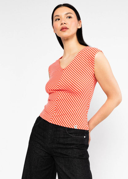 Sleeveless Top Vintage V-Neck