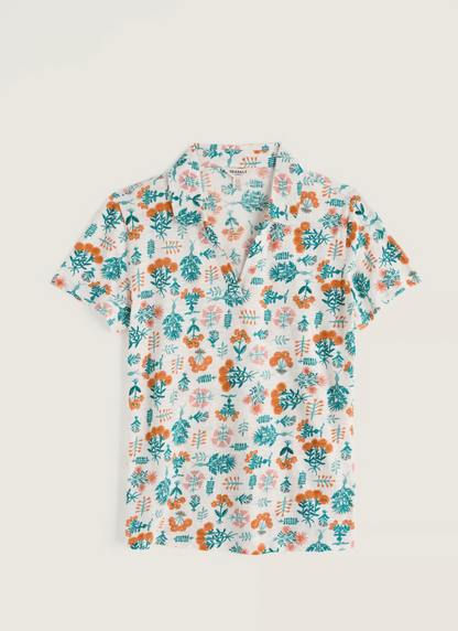Wavecrest Shirt- Apothecary Plants Chalk