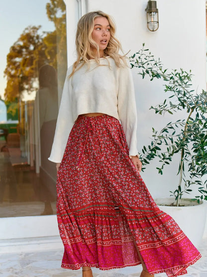 Hibiscus Print Daphne Skirt