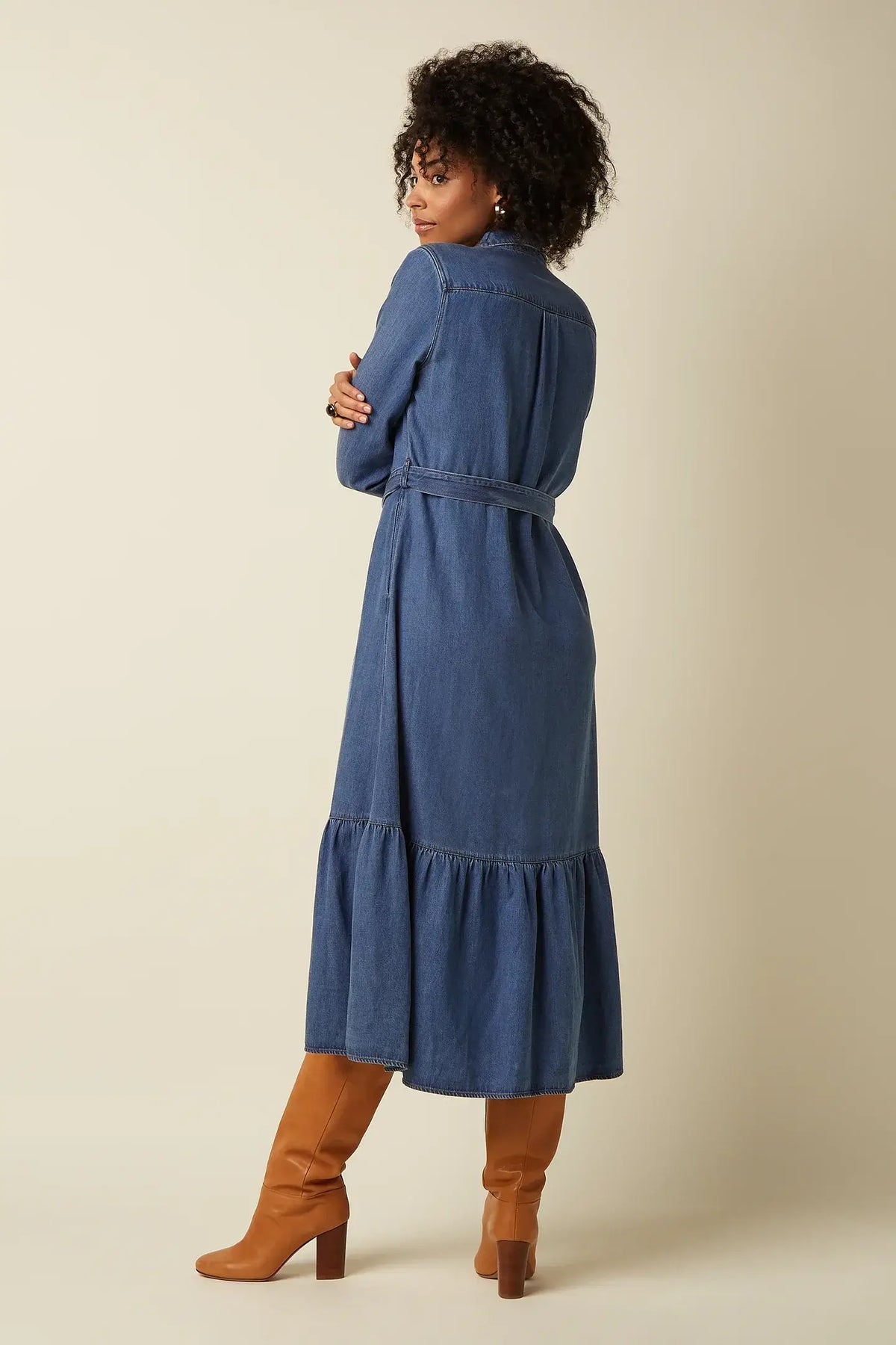 Olive Ruffle Dress Monrose - SoMuch Fashion