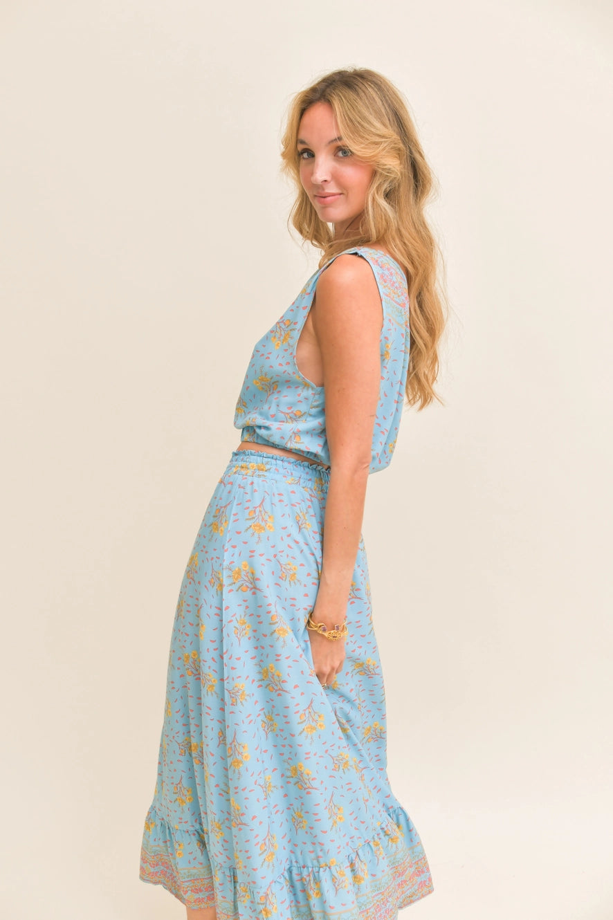 Laguna Fleur Print Vela Skirt