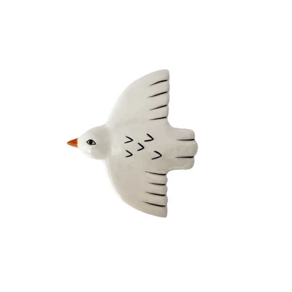 PRE ORDER Small white bird wall decoration