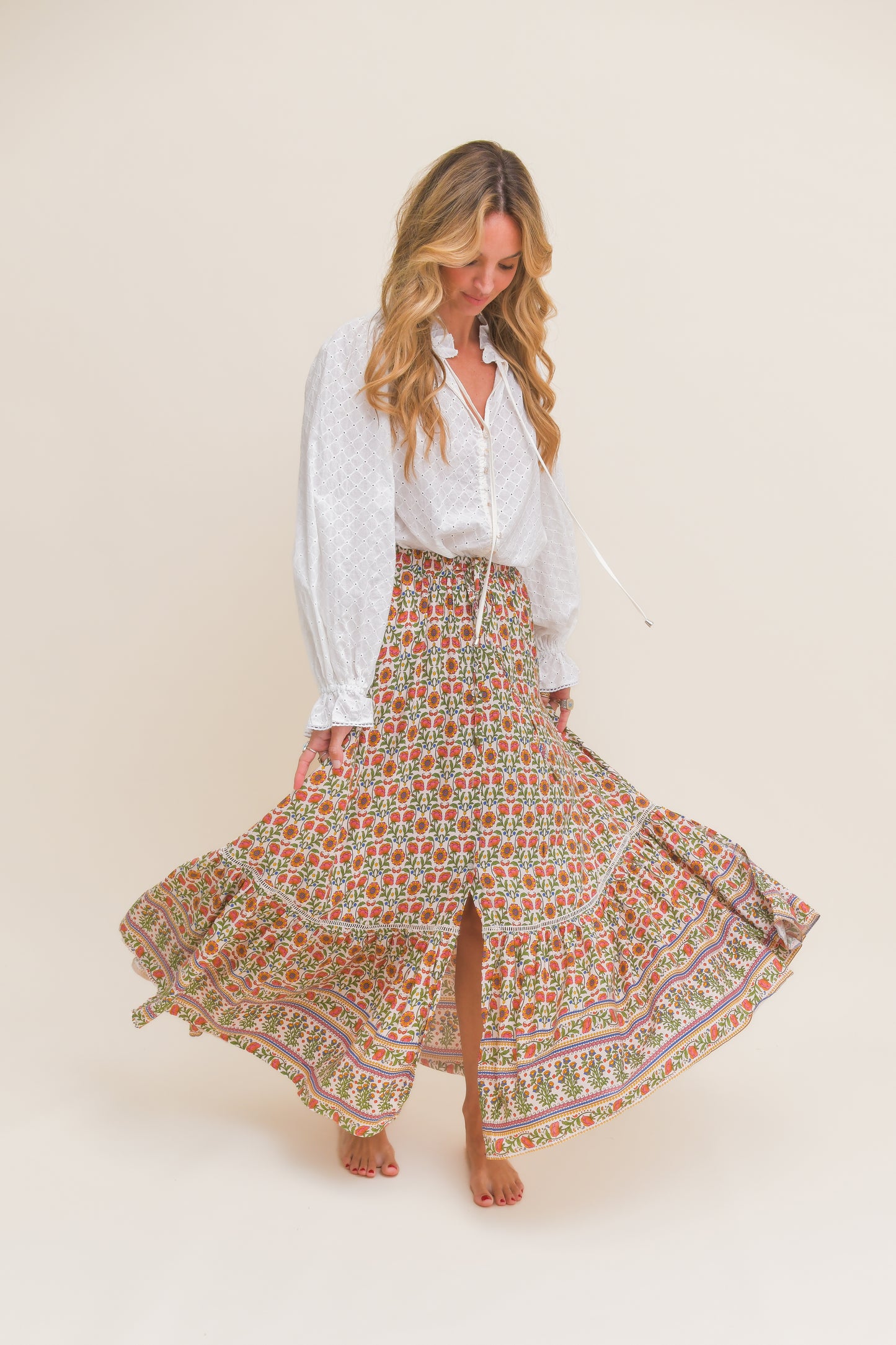 Harlowe print skirt
