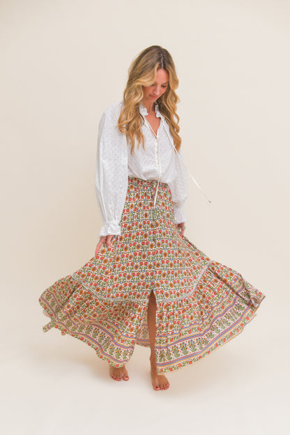 Harlowe print skirt