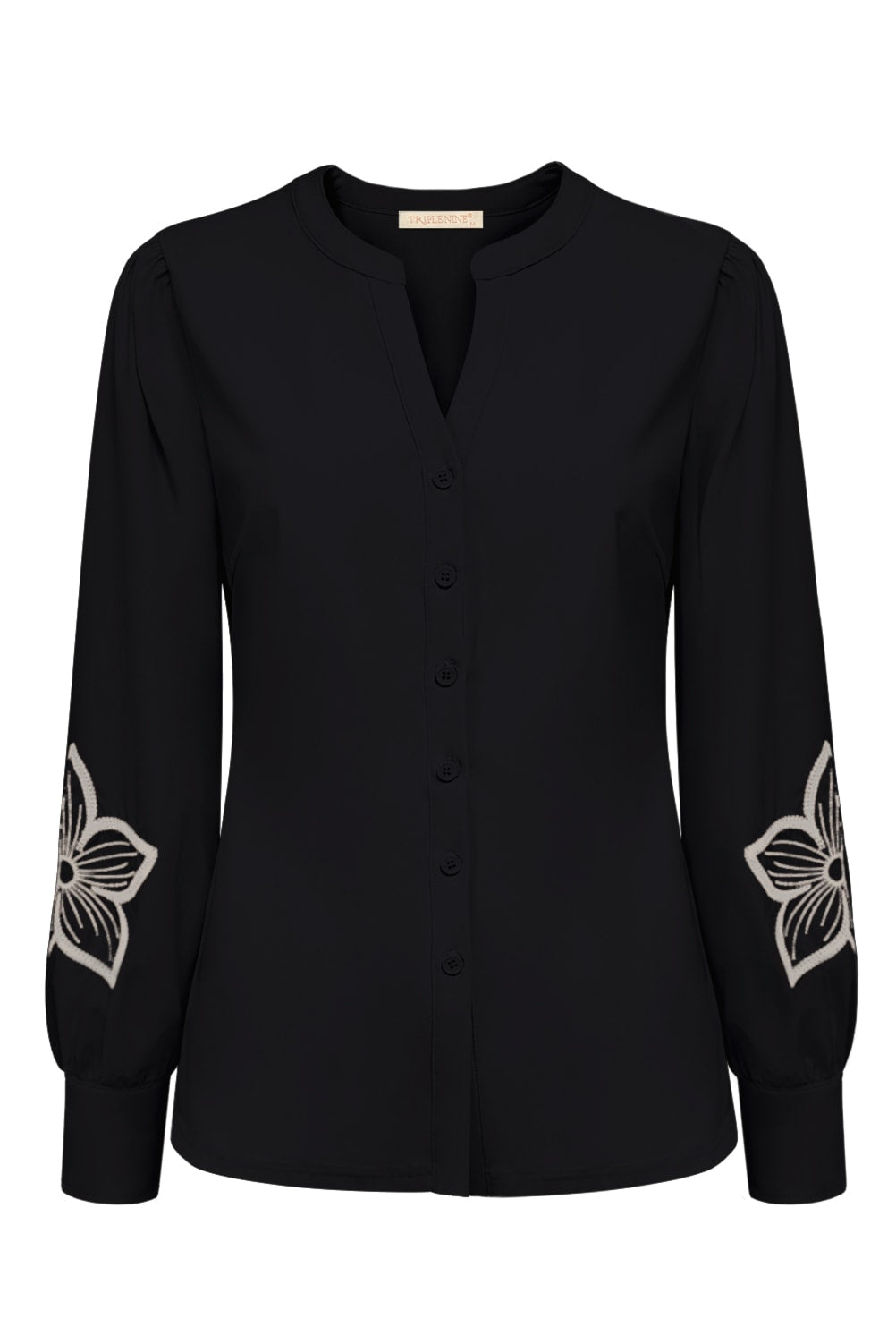 Blouse Flower Embroidery On Sleeves