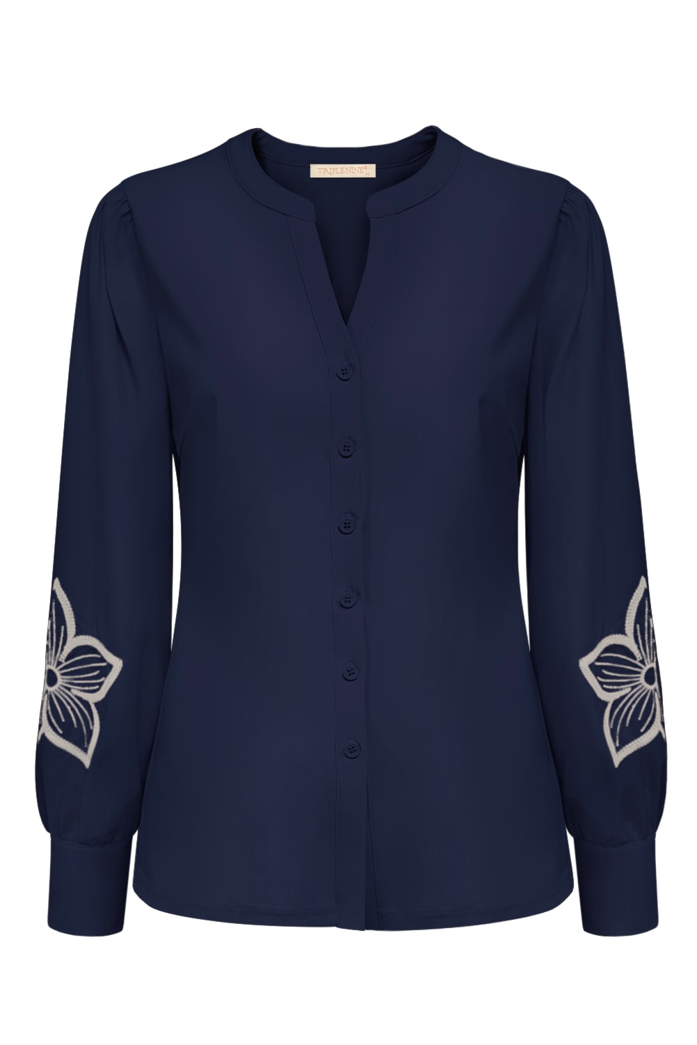 Blouse Flower Embroidery On Sleeves