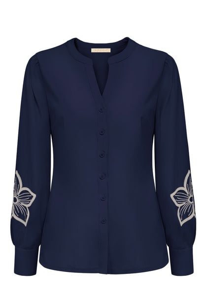 Blouse Flower Embroidery On Sleeves