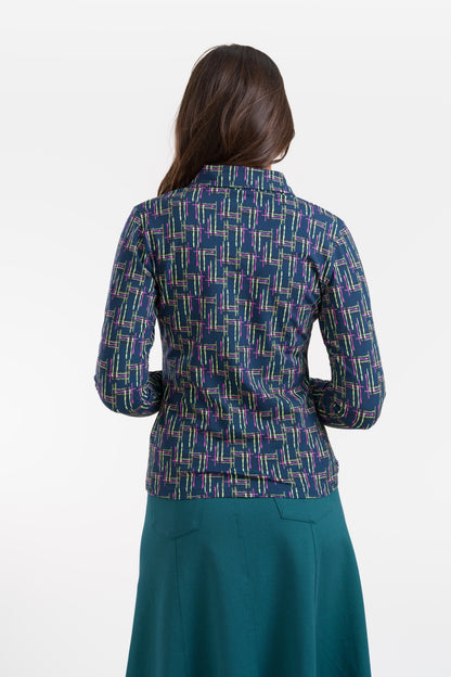 Sara Blouse LS Electric Weave