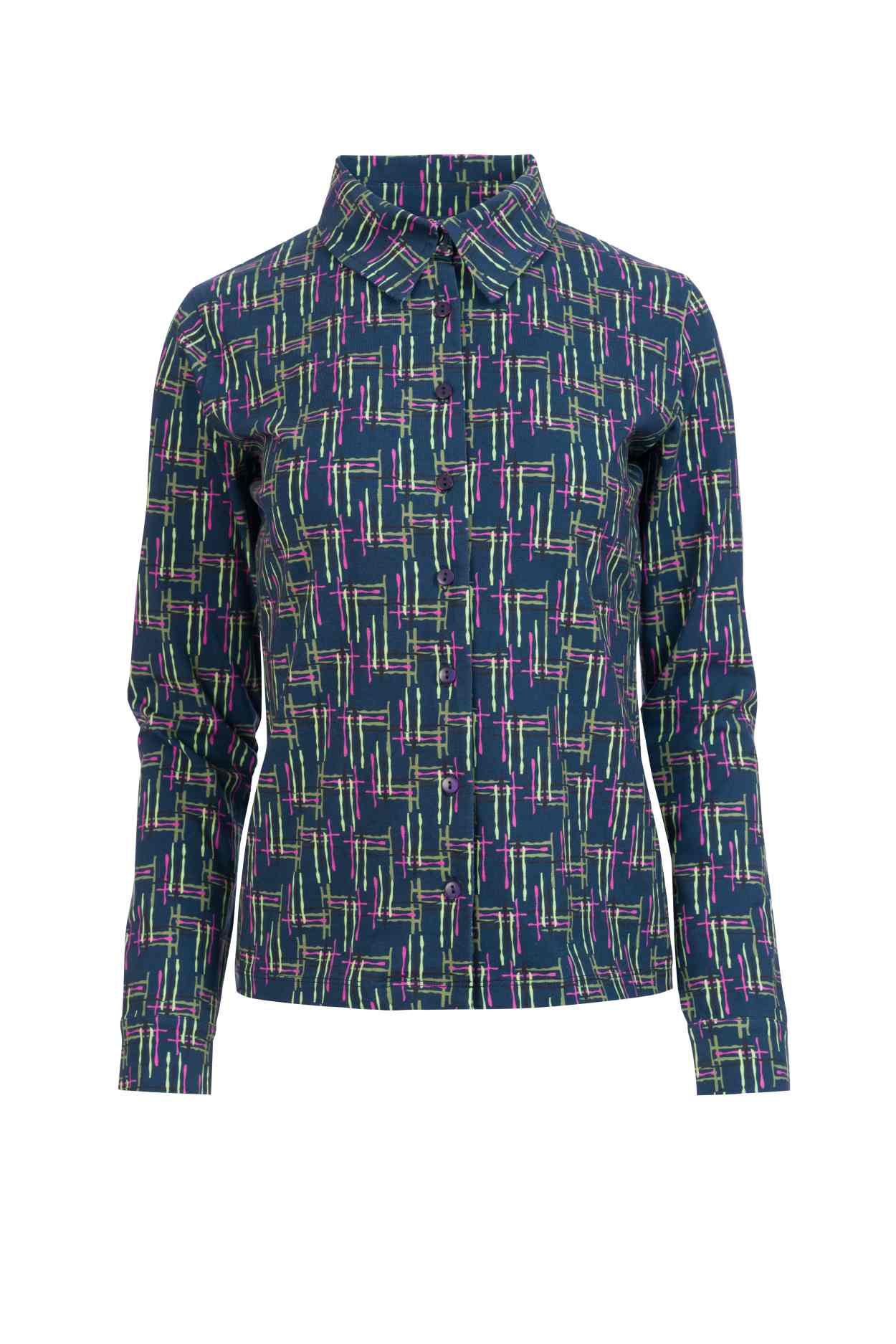 Sara Blouse LS Electric Weave