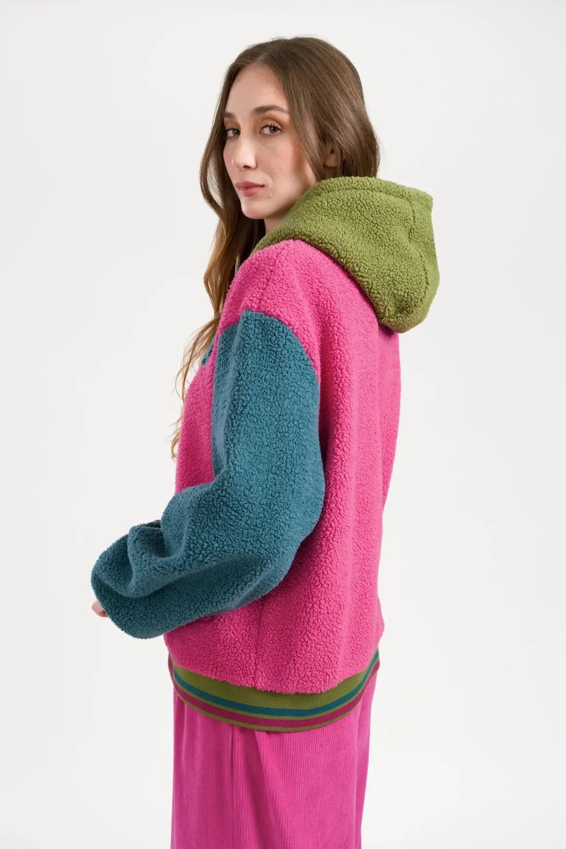 Zyra Jacket Plush | Colorblock