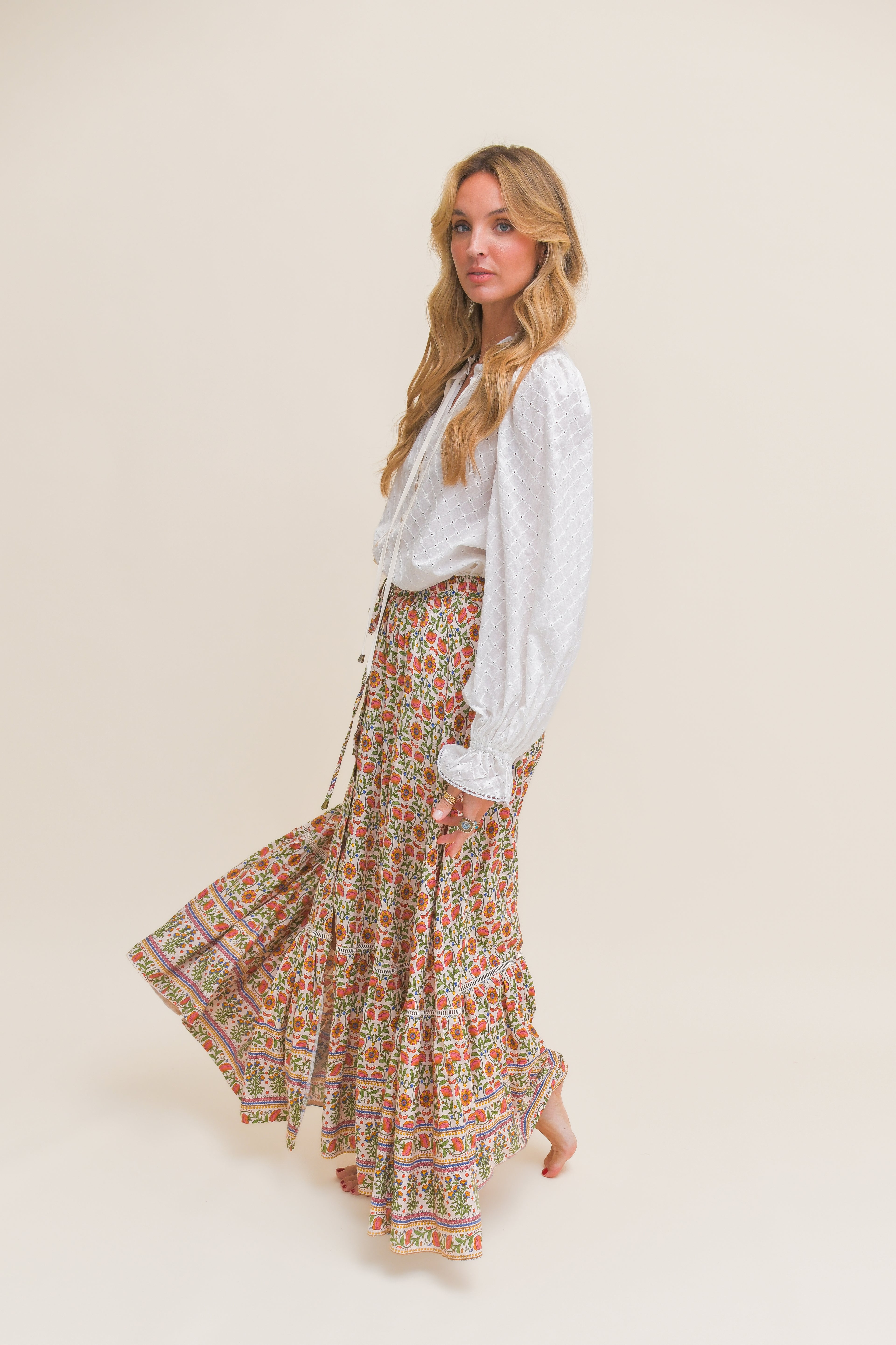 Harlowe print skirt