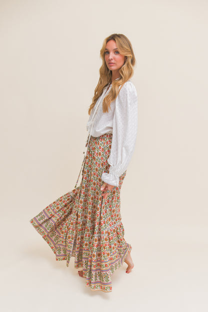 Harlowe print skirt