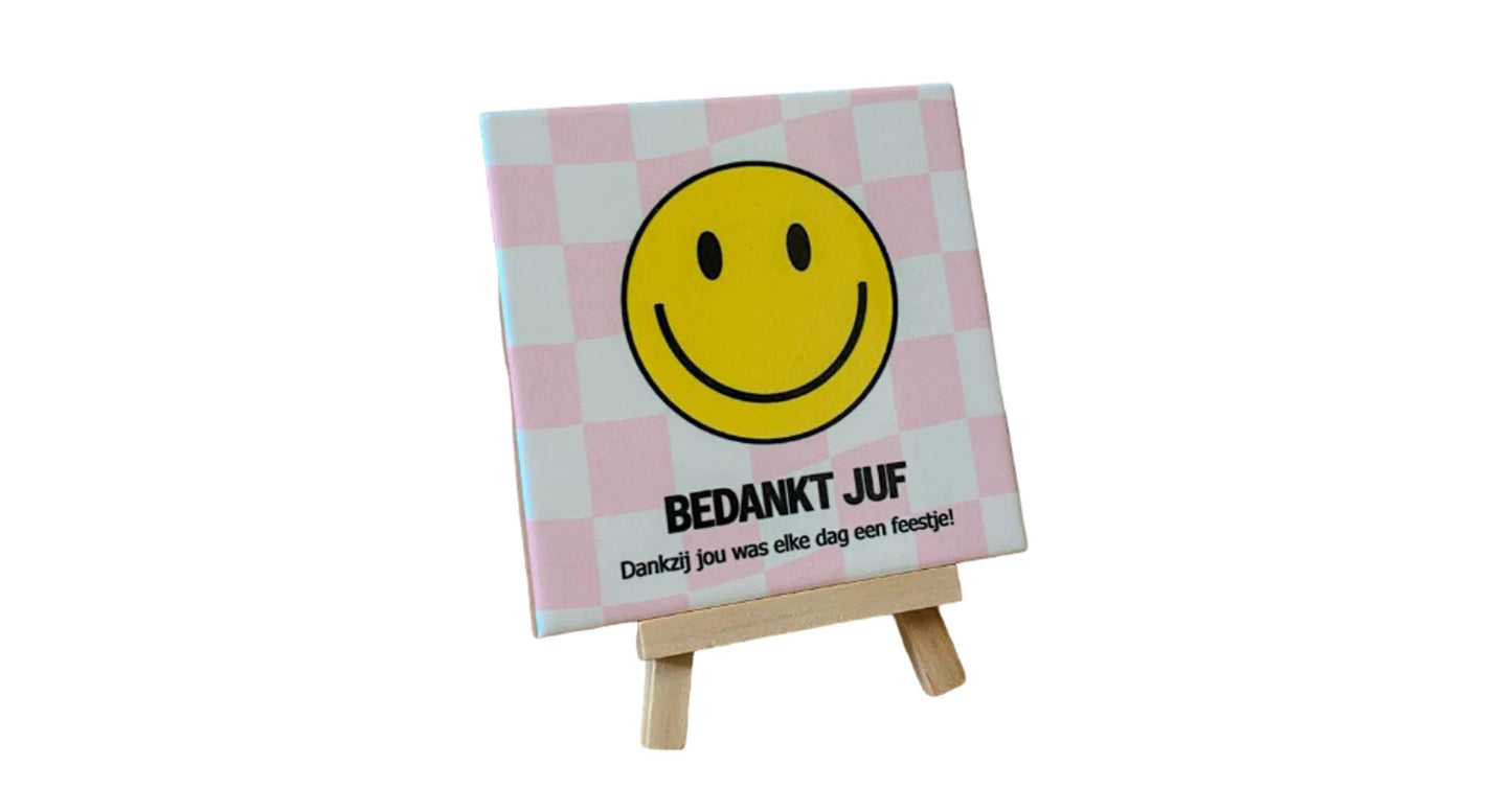 Tegeltje Bedankt juf