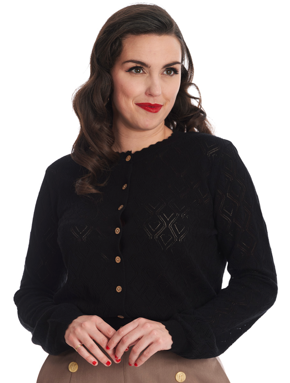 Zwart vest met print 
