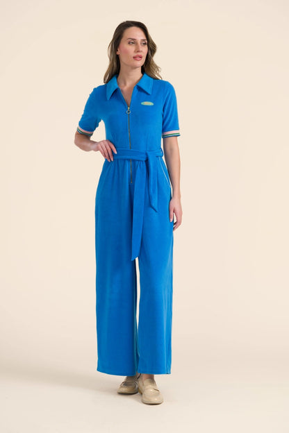 Bella Jumpsuit Zipper  Blue