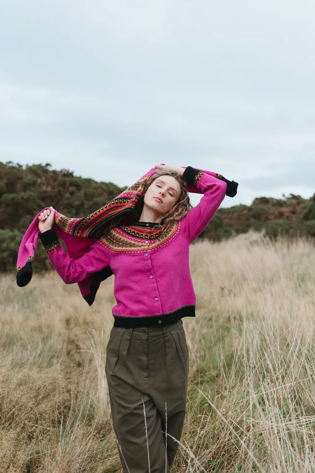 Alpine Short Cardigan Salsa