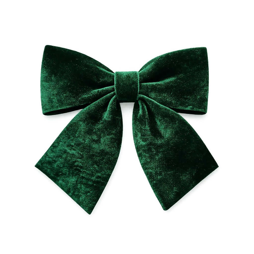 Stoffen strik op kaart 30cm groen