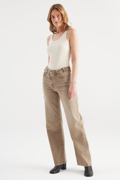 jeans in peanut denim kleur 