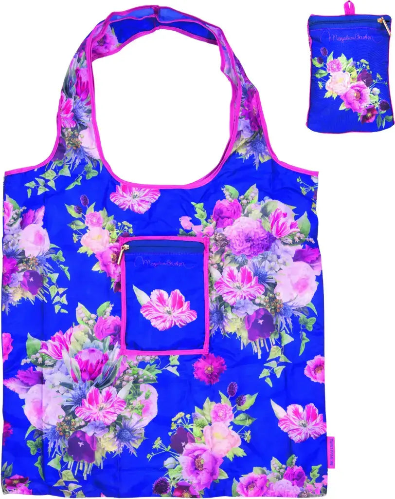 Handige opvouwbare tas met vrolijk bloemenprint - SoMuch Fashion