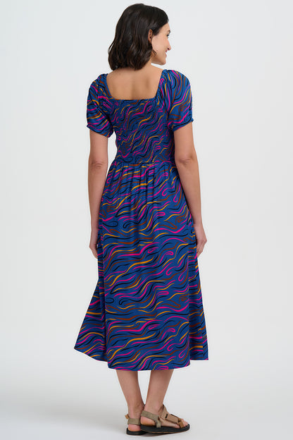 Jolene Shirred Midi Dress