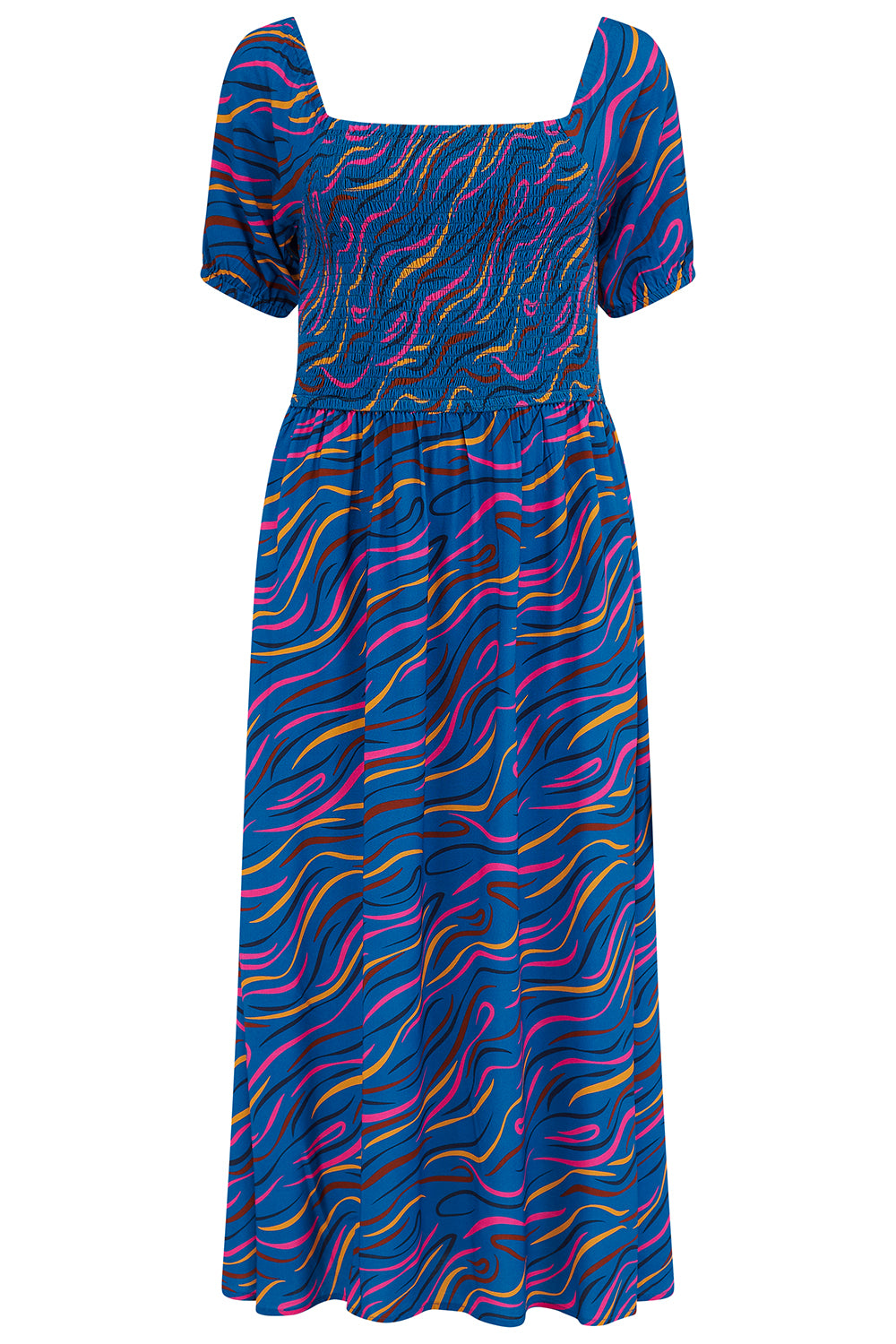 Jolene Shirred Midi Dress