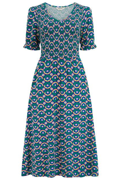 Daphne Shirred midi dress
