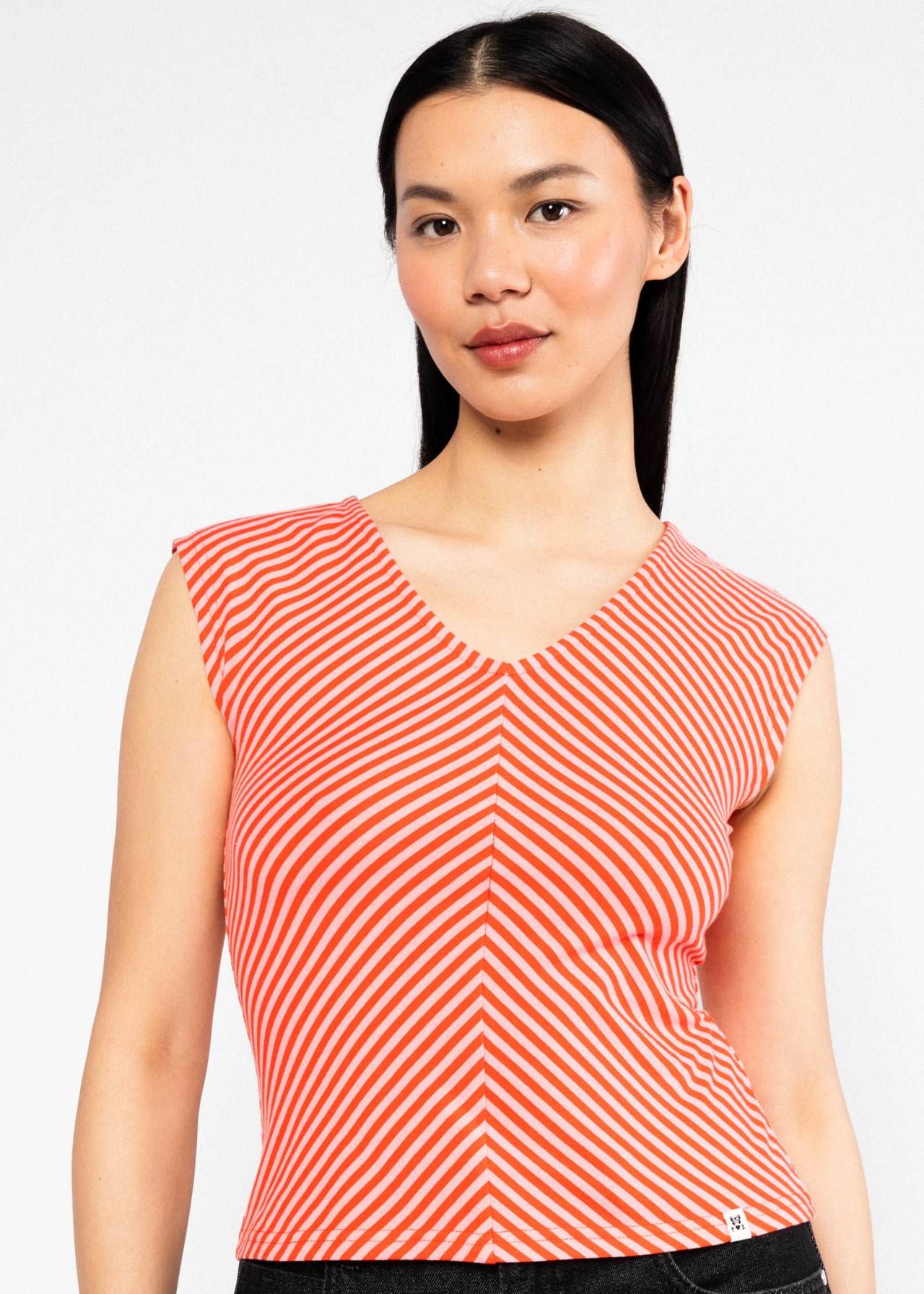 Sleeveless Top Vintage V-Neck