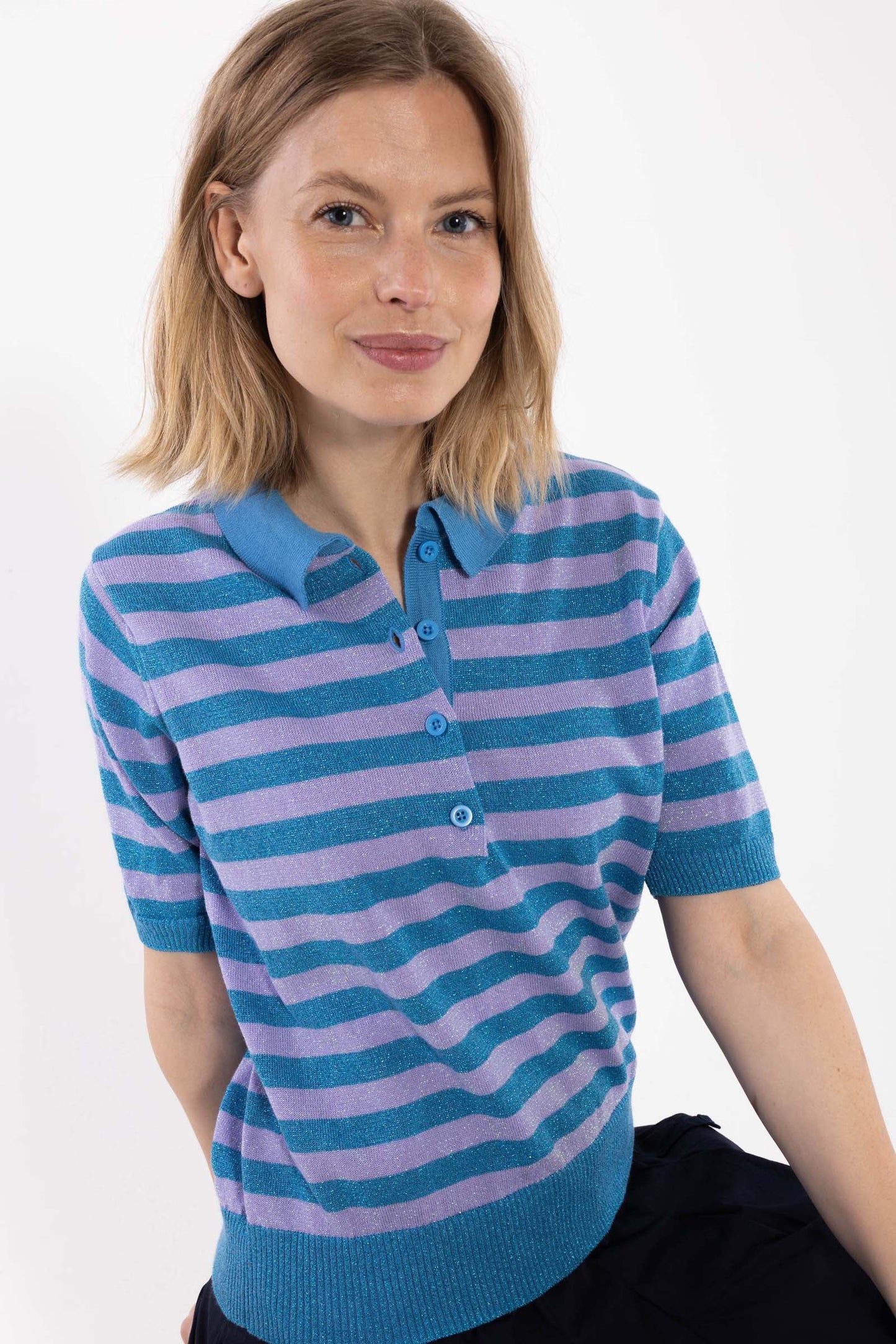 Danesandwich Glitter Sweater Polo Light