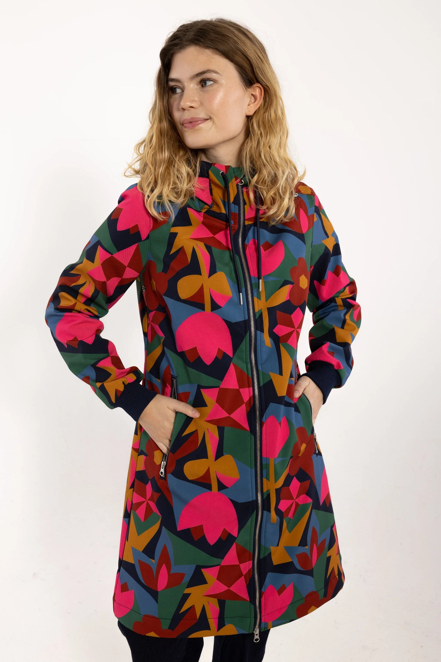 Danejane Softshell Dark Navy/Soft Cherry GEOFLEUR
