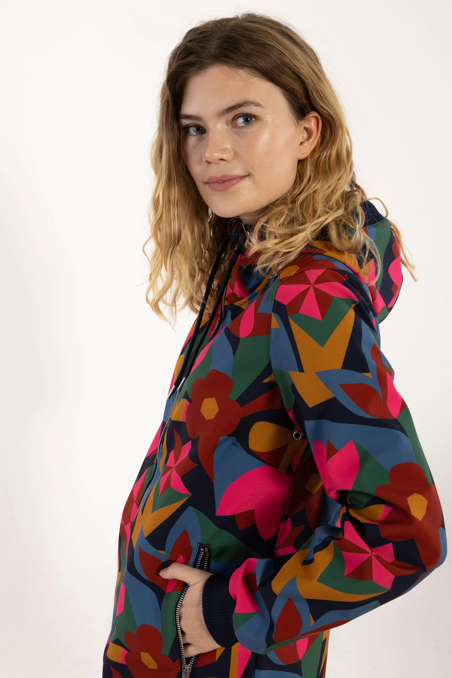 Danejane Softshell Dark Navy/Soft Cherry GEOFLEUR
