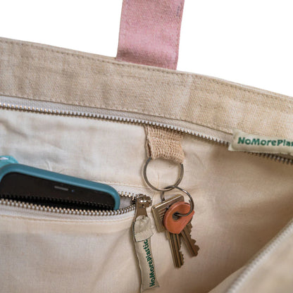 Duurzame shopper Pink Hearts Gemaakt van gerecycled bedlinnen